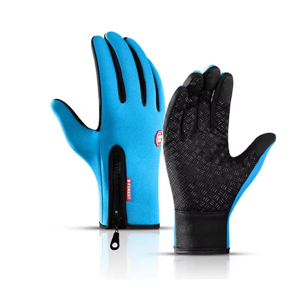Winter Touchscreen Gloves L-Blue Windproof Warm AntiSlip Cycling Driving Outdoor
